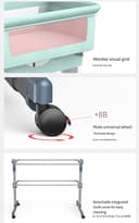 سرير اطفال متنقل قابل للطي والتفكيك مع مفصلات تعديل الارتفاع عادي وهزاز كول بيبي Coolbaby Portable Removable Crib Folding Adjustable Height Spliced-Size Crib Baby Crib