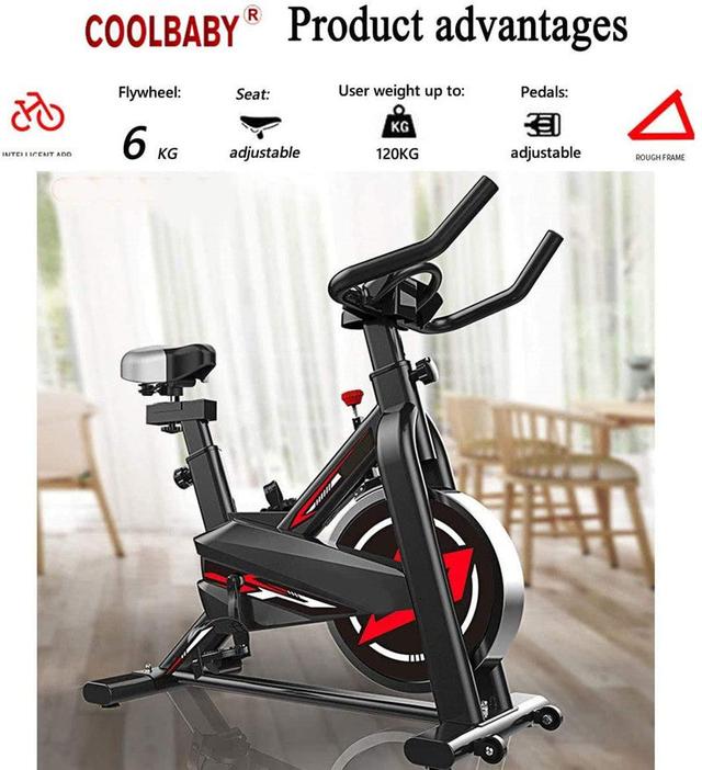 Cool Baby COOLBABY DGDC34 Black Indoor Exercise Bike,Cycling Bike,Fitness Bike - SW1hZ2U6NTkxOTU5