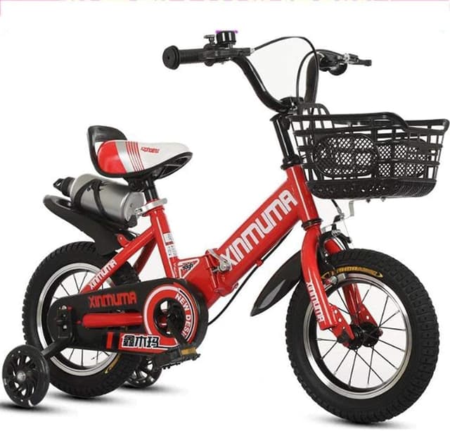 Cool Baby COOLBABY YL66 Kids Bike with Hand Brake and Basket for Ages 3-12 Years, 12/16 Inch Children Bikes Bicycles with Training Wheels and Fenders