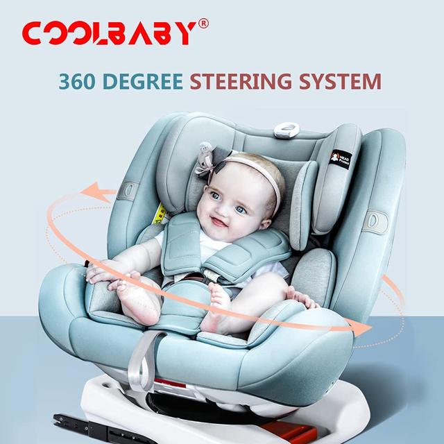 Cool Baby COOLBABY ETAQY02 child car seat for baby infant 0-4-12 years old universal rotatable two-way installation can sit and lie down - SW1hZ2U6NTk2NTY4