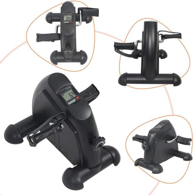 Cool Baby COOLBABY JSC01 Mini Foot Exercise Machine LCD Display Black, Resistance Adjustable Indoor Cycling Feet, Suitable For Home Office Gym - SW1hZ2U6NTk1Nzcw