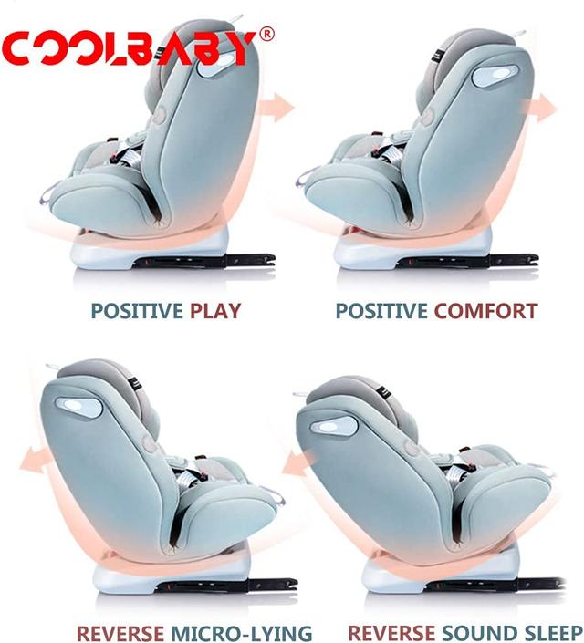 Cool Baby COOLBABY ETAQY02 child car seat for baby infant 0-4-12 years old universal rotatable two-way installation can sit and lie down - SW1hZ2U6NTk2NTY0