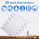 Cool Baby COOLBABY QZ10P 10PC 3D Wall Sticker Self-Adhesive Wall Panels Waterproof PE Foam White Wallpaper for Living Room TV Wall and Home Decor
