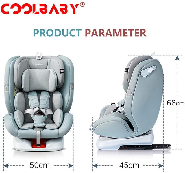 Cool Baby COOLBABY ETAQY02 child car seat for baby infant 0-4-12 years old universal rotatable two-way installation can sit and lie down - SW1hZ2U6NTkyMDIx