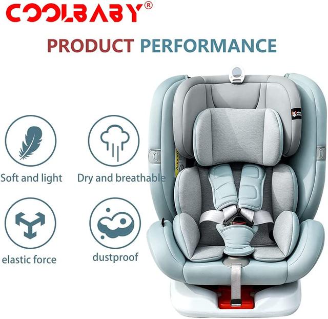 Cool Baby COOLBABY ETAQY02 child car seat for baby infant 0-4-12 years old universal rotatable two-way installation can sit and lie down - SW1hZ2U6NTk2NTYw