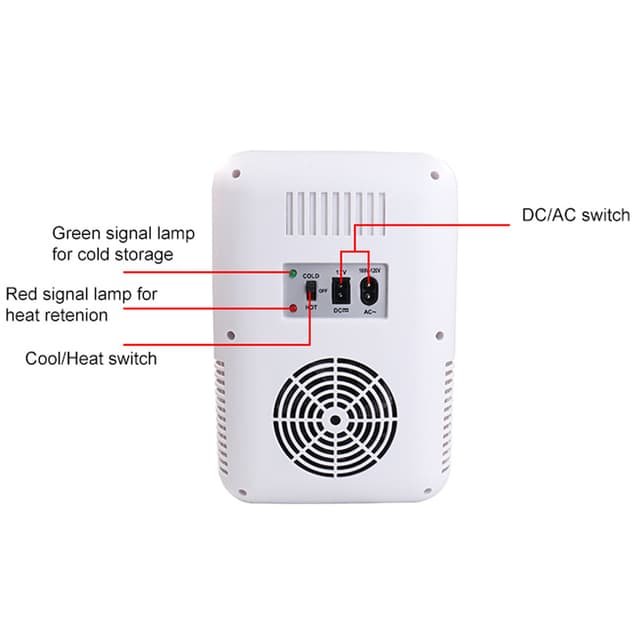 ثلاجة صغيرة للسيارة 8L زهري Car Refrigerator Mini Fridge - COOLBABY