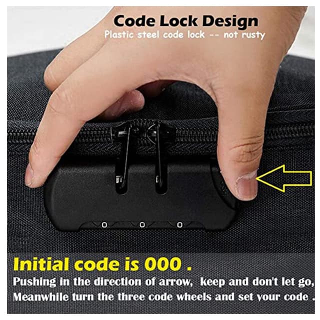 Cool Baby COOLBABY SSZ324 Document Storage Bag Home Office Travel Security Bag with Lock, Multipurpose Document Bag for Laptop, Contracts, Passports, Certificates