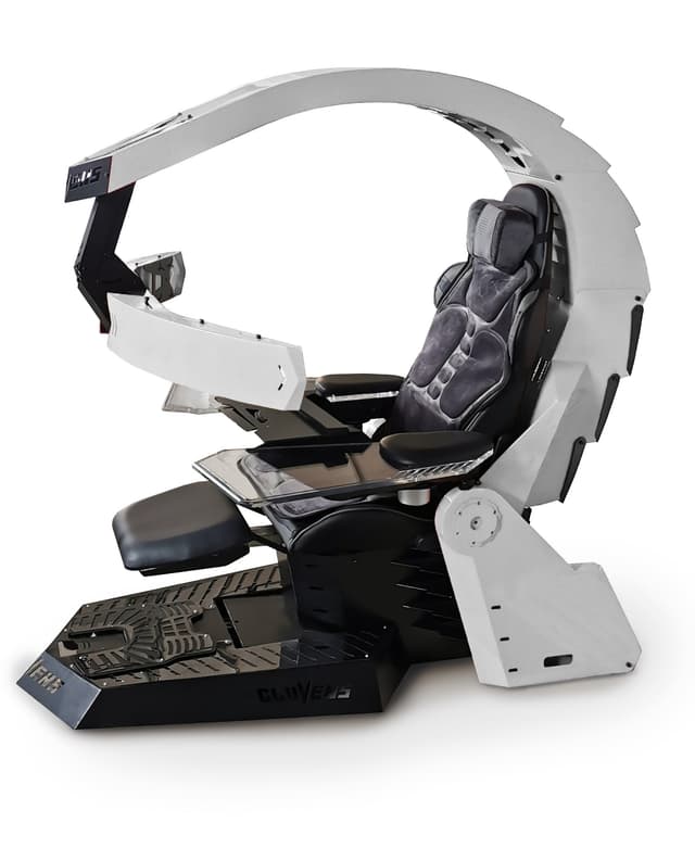 كرسي قيمنق احترافي تدعم ثلاث شاشات INGREM YXC6UNI Zero Gravity Recline PC Gamer Chair with Heat Massage Cockpit RGB Swivel Racing - COOLBABY