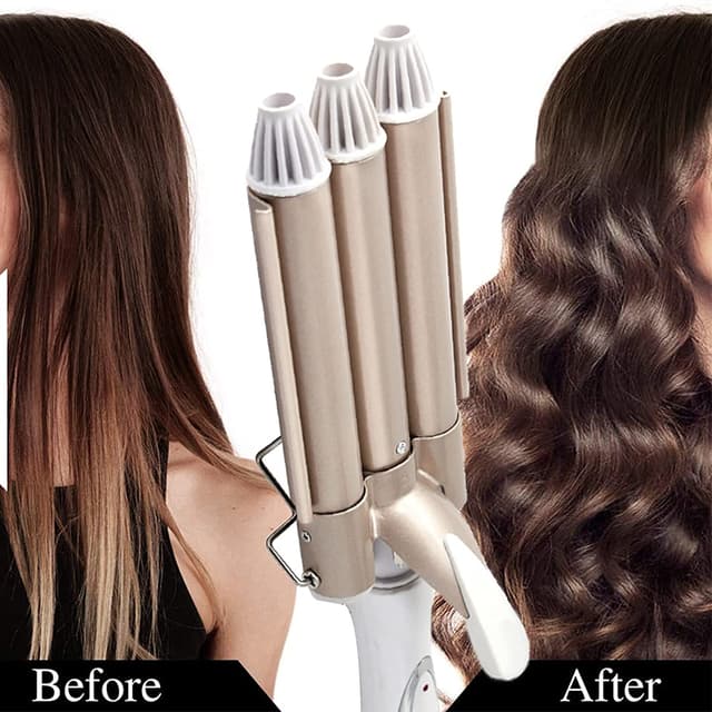 جهاز تكسير الشعر 3 أنابيب كيمي Kemei 3 Tubes Professional Hair Curler