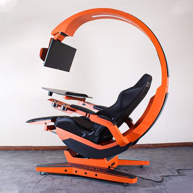 كرسي قيمنق إحترافي بمكبرات صوت INGREM YXC1A Coding Cabin Computer Cockpit Fat House Happy Chair - COOLBABY