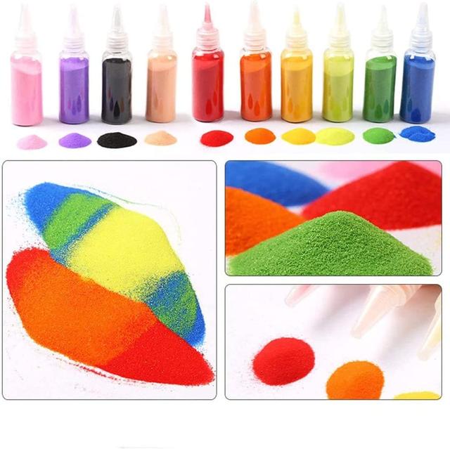 Cool Baby COOLBABY ETSH 12Pcs Kids DIY Sand Painting Toy Children Drawing Board Sets Bubble Art Gift Box Sand Handmade Picture Paper Craft Sand DrawCard Random - SW1hZ2U6NTk0MDk5