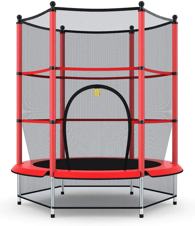 Cool Baby COOLBABY BBC02 5 FT Kids Trampoline | Heavy Duty Frame Round Fitness Trampoline with Built-in Zipper