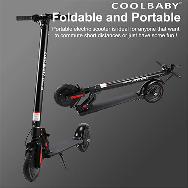 Cool Baby COOLBABY S2 Adult E Scooter Easy Folding 8.5 Inch Tire Smart Electric Kick Scooter, Lightweight Easy Fold 25KM/H|MAX LOAD 120KG