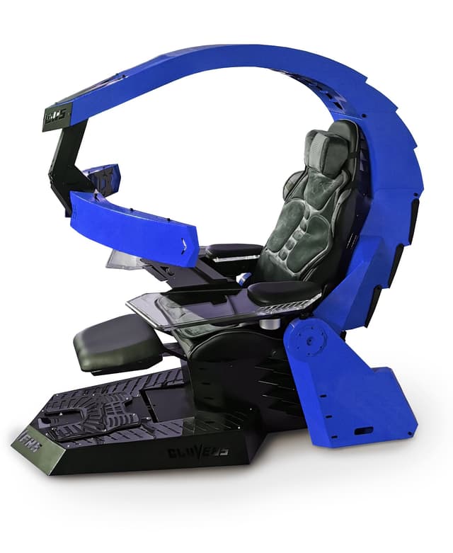 كرسي قيمنق احترافي تدعم ثلاث شاشات INGREM YXC6UNI Zero Gravity Recline PC Gamer Chair with Heat Massage Cockpit RGB Swivel Racing - COOLBABY