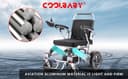 Cool Baby COOLBABY DDLY01 Lightweight Folding Electric Wheelchair Intelligent Aluminum Alloy Four-wheel Drive Power Not Slip Wheelchairs for Adults