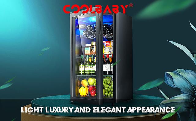 Cool Baby COOLBABY CZBX20 Household Wine Cooler Wine Cabinet Refrigerator Beverage Cooler Four-layer Mini Refrigerator Small Wine Cellar - SW1hZ2U6NTk3MzI3