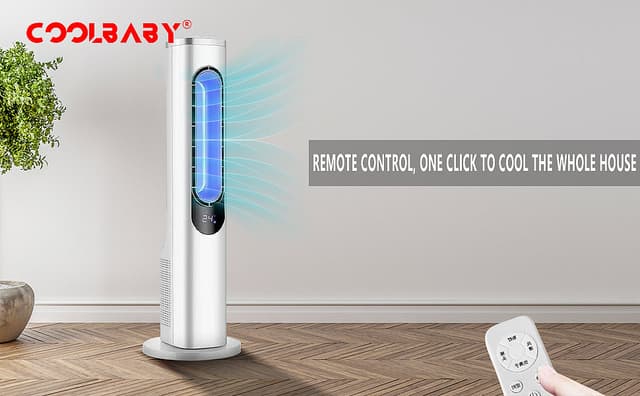مروحة عمودية بدون شفرات 3 سرعات محمولة كوول بيبي COOLBABY SSZ327 tower bladeless fan