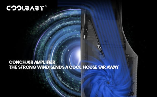 مروحة عمودية بدون شفرات 3 سرعات محمولة كوول بيبي COOLBABY SSZ327 tower bladeless fan