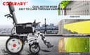 Cool Baby COOLBABY DDLY02 Electric Power Wheelchair Can Fold Lightweight Elderly Disabled Intelligent Adjustment Automatic Full-lying Electric Wheelchair