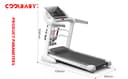 سير كهربائي 14.8 كم بالساعة 4 حصان 150 كيلو قابل للطي مكبر صوت هاي فاي كوول بيبي COOLBABY PBJ27 Fitness Automatic Motorized Treadmill