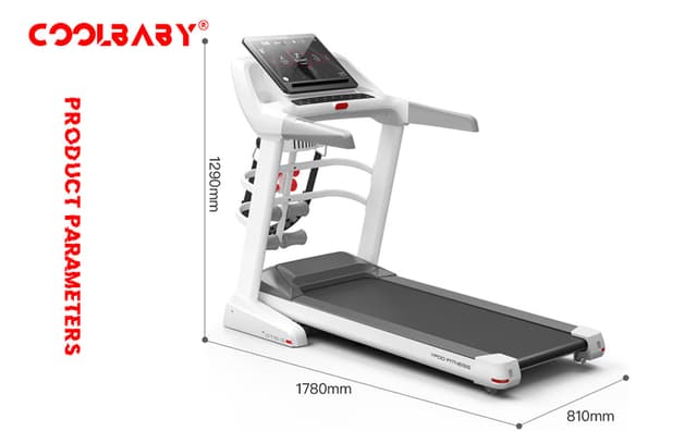 سير كهربائي 14.8 كم بالساعة 4 حصان 150 كيلو قابل للطي مكبر صوت هاي فاي كوول بيبي COOLBABY PBJ27 Fitness Automatic Motorized Treadmill