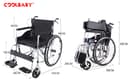 Cool Baby COOLBABY QBLY01 Lightweight Folding Aluminum Manual Wheelchair Thickened Elderly Medline Wheelchairs Adjustable Seat Cushion