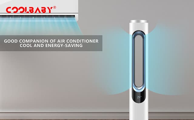 مروحة عمودية بدون شفرات 3 سرعات محمولة كوول بيبي COOLBABY SSZ327 tower bladeless fan
