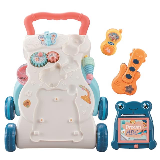 Cool Baby DY999S Baby Four Wheel Balance First Steps Car Early Educational Music Adjustable Baby Walker Kids Toddler Trolley Sit-to-Stand Walker - SW1hZ2U6NTkzMjIw