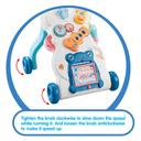 مشاية اطفال تفاعلية أبيض وأزرق كول بيبي Cool Baby DY999S Baby Four Wheel Balance First Steps Car Early Educational Music Adjustable