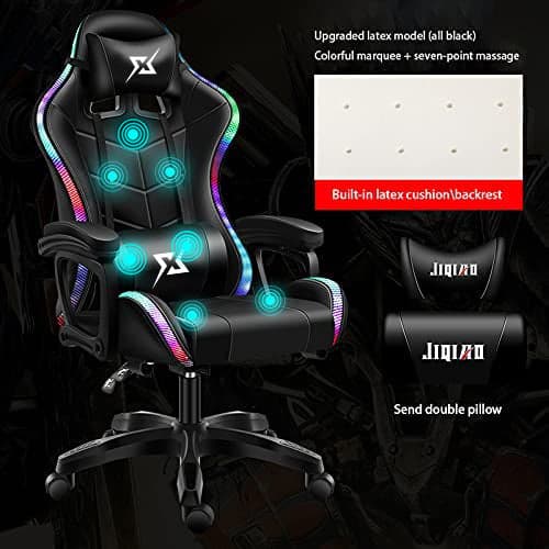 Cool Baby COOLBABY YXY815 Gaming Chair Racing Chair,Ergonomic Office Massage Chair,Lumbar Support and Adjustable Back Bench