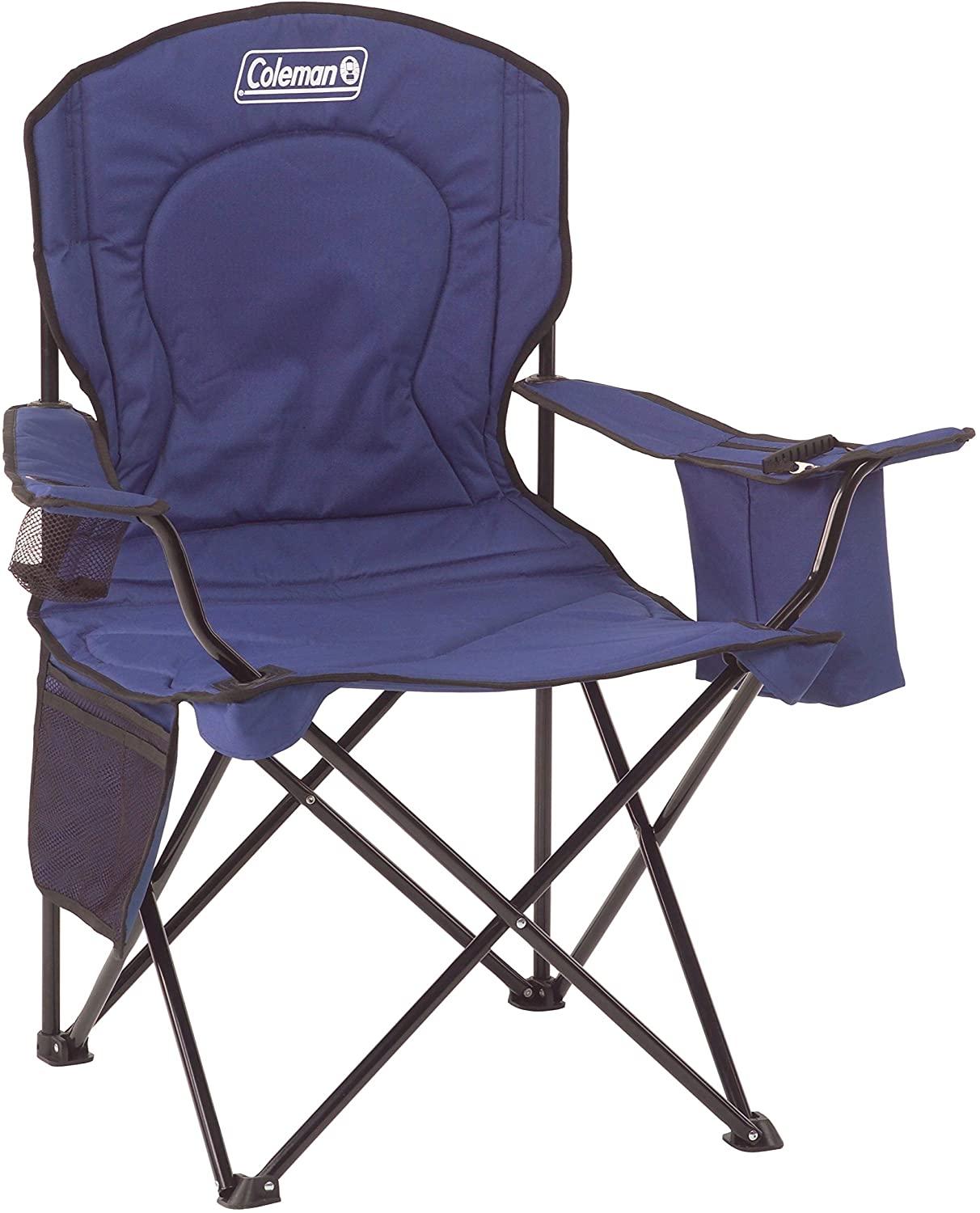 Coleman CHAIR QUAD W/COOLER ADULT BLUE