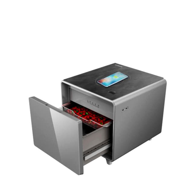 طاولة ثلاجة لغرف القيمنق - 30 لتر  Smart Coffee Table Minibar Ice Bar Sofa Corner Cabinet  With Wireless Charging & USB - COOLBABY