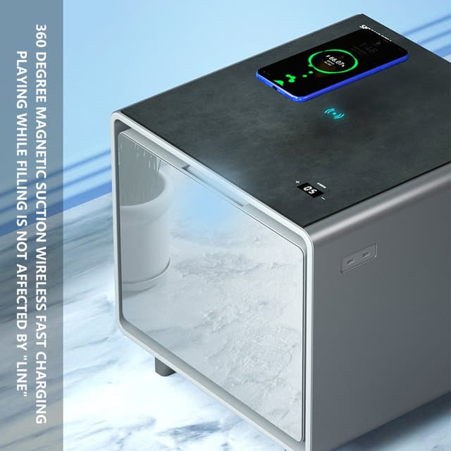 طاولة ثلاجة لغرف القيمنق - 30 لتر  Smart Coffee Table Minibar Ice Bar Sofa Corner Cabinet  With Wireless Charging & USB - COOLBABY