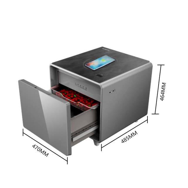 طاولة ثلاجة لغرف القيمنق - 30 لتر  Smart Coffee Table Minibar Ice Bar Sofa Corner Cabinet  With Wireless Charging & USB - COOLBABY