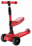 COOLBABY JSMG 3Wheel Scooter, Movable And Adjustable Seat, LED Flash PU Wheel