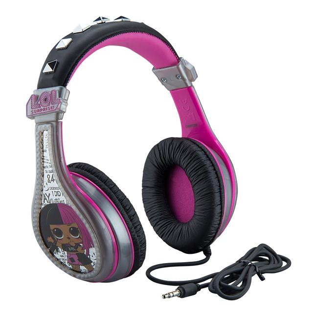 KIDdesigns LOL Surprise Kid Safe Wired Bluetooth Kids Headphones - Pink/Black - SW1hZ2U6NTc4OTQz