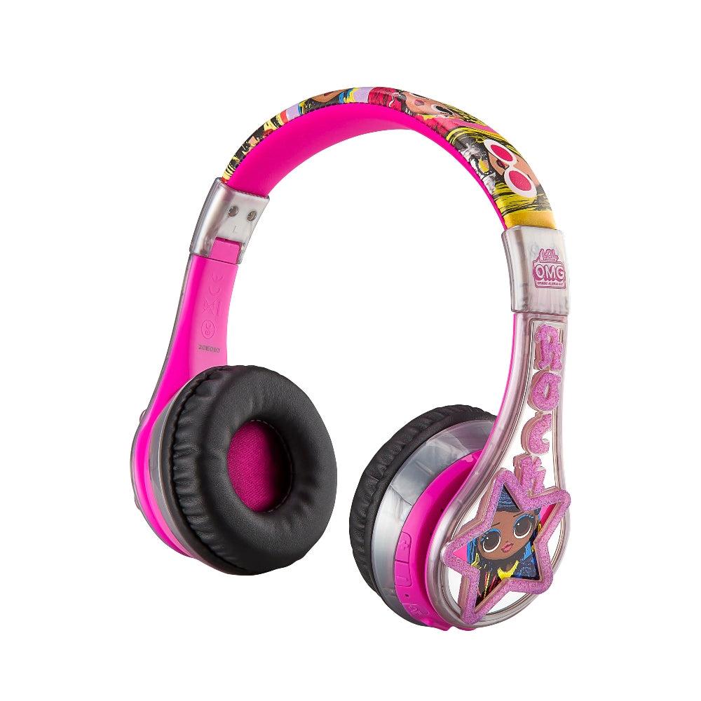 KIDdesigns LOL Surprise Kid Safe Wireless Bluetooth Kids Headphones - Pink