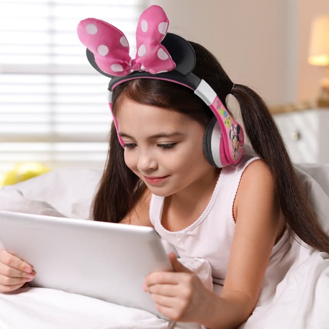 سماعات بلوتوث للأطفال ميني ماوس Safe Wireless Bluetooth Kids Headphones - KIDdesigns