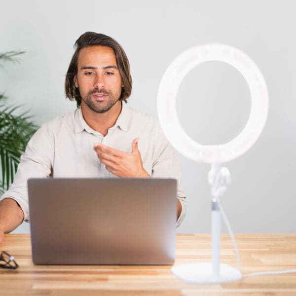 KODAK Desk Ring Light 10" Universal LED Lighting Solution - White