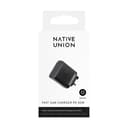 NATIVE UNION Fast GaN Charger PD 65W USB-C Charger w/ LED, 2-Port UK Wall Charger - Black
