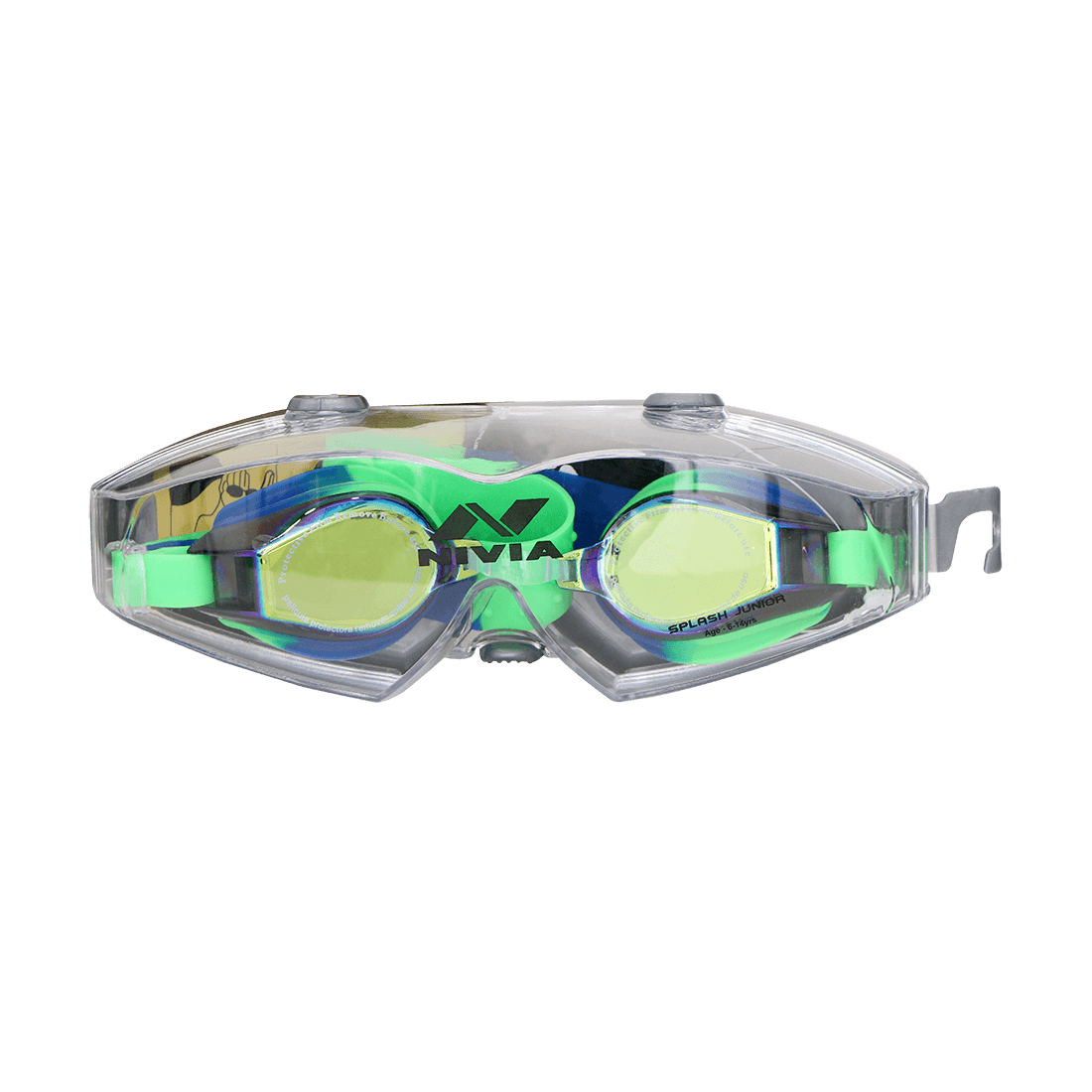 نظارات سباحة - أخضر و أزرق NIVIA SPLASH JUNIOR SWIMMING GOGGLES