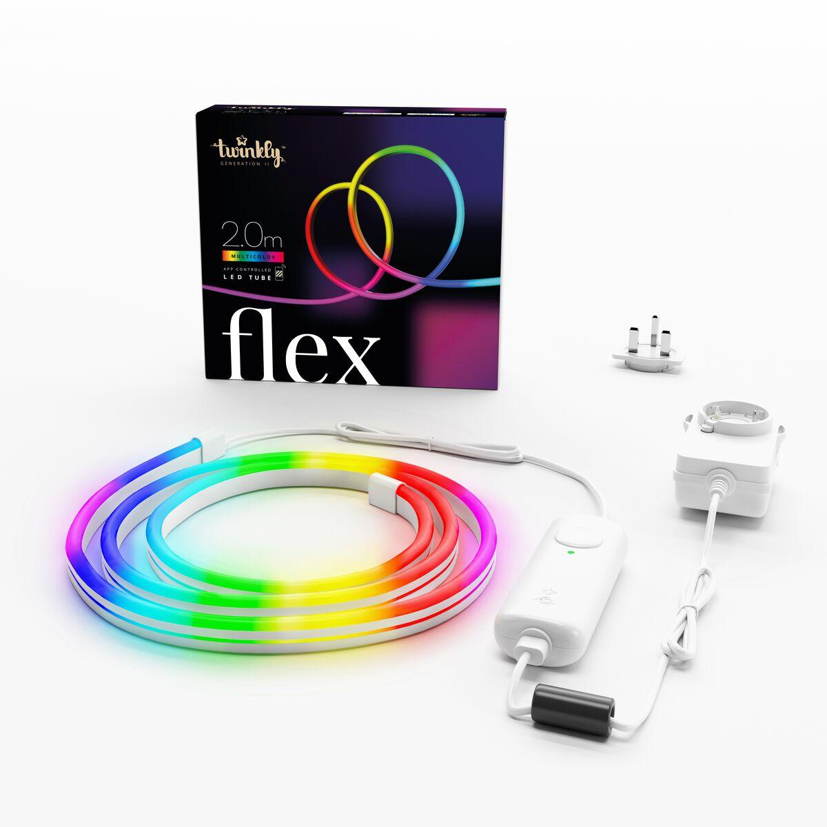 TWINKLY FLEX Starter Kit 2M - 192 LEDs RGB LightApp-Controlled Flexible Light Tube Gen II - White