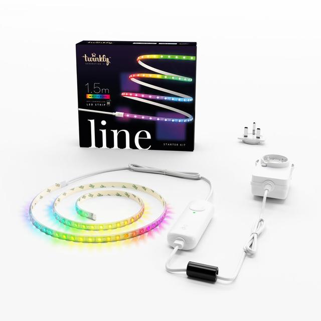TWINKLY LINE Starter Kit - 1.5M 90 LEDs RGB App-Controlled Adhesive + Magnetic LED Light Strip Gen II - White - SW1hZ2U6NTc5MDQx