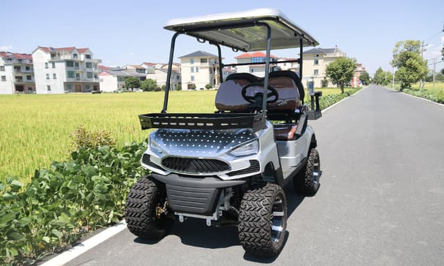 Cool Baby COOLBABY GRF02-LHX 4 Passengers Off-road Golf Cart ，club cart ,mobility scooter,Electric scooter,Landscape car，Electric sightseeing vehicle，Hotel reception car，Electric tour car，Unlimited battery life - with solar panels