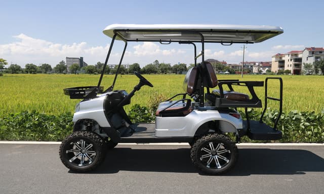 Cool Baby COOLBABY GRF02-LHX 4 Passengers Off-road Golf Cart ，club cart ,mobility scooter,Electric scooter,Landscape car，Electric sightseeing vehicle，Hotel reception car，Electric tour car，Unlimited battery life - with solar panels