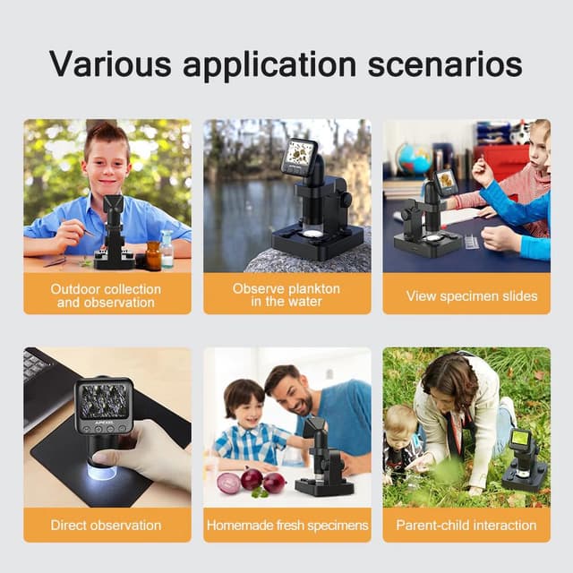 مجهر مايكروسكوب مع شاشة Apexel high resolution Portable Digital Microscope