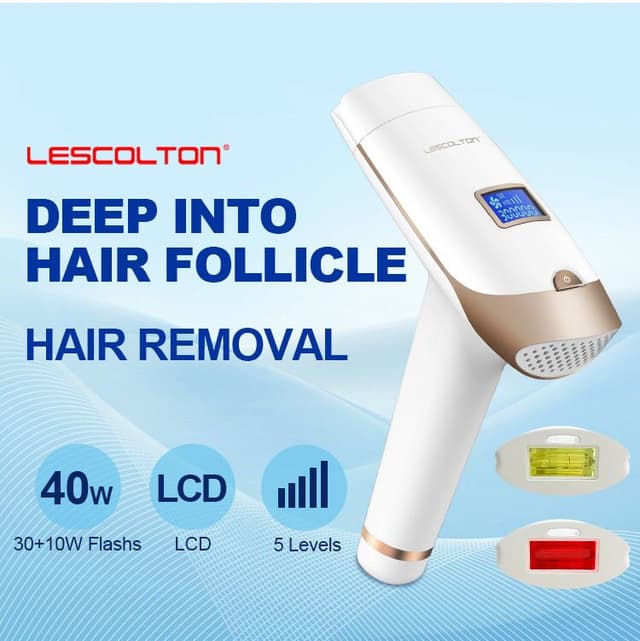جهاز الليزر المنزلي 400000 ومضة ليسكولتون Lescolton 400,000 flashes Ipl Hair Removal