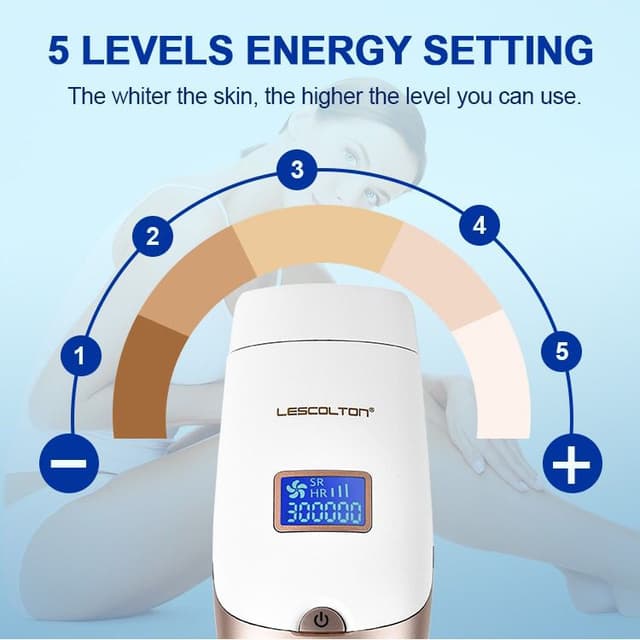 جهاز الليزر المنزلي 400000 ومضة ليسكولتون Lescolton 400,000 flashes Ipl Hair Removal