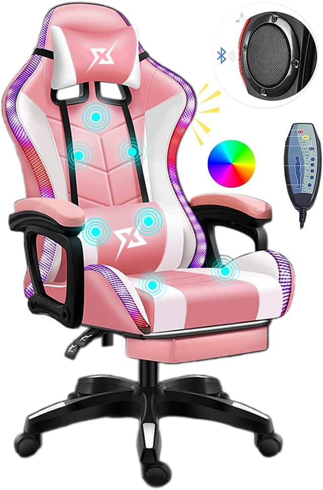 Cool Baby COOLBABY YXY815 Gaming Chair Racing Chair,Ergonomic Office Massage Chair,Lumbar Support and Adjustable Back Bench