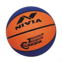 كرة سلة (7) مطاط - برتقالي و أزرق NIVIA EUROPA BASKETBALL